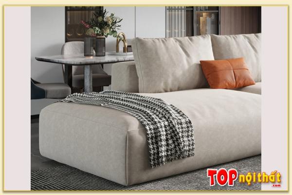 Hình ảnh Chụp chi tiết mẫu sofa góc nỉ phòng khách SofTop-0603