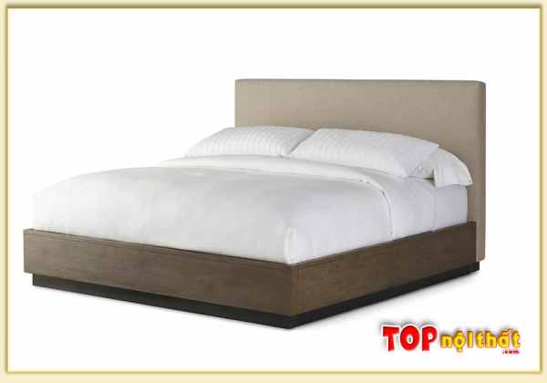 Hình ảnh Giường ngủ hiện đại đầu bọc nệm nỉ êm ái GNTop-0381