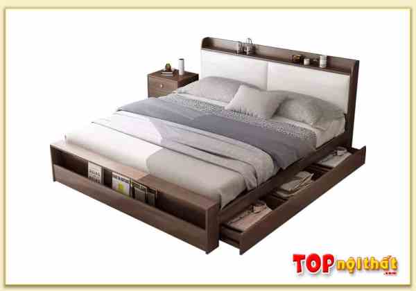 Hình ảnh Giường ngủ hiện đại đơn giản có ngăn kéo GNTop-0069