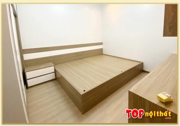 Hình ảnh Giường ngủ hiện đại liền tủ nhỏ cho chung cư GNTop-0175