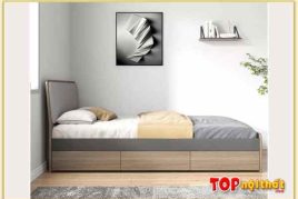Hình ảnh Giường ngủ hiện đại nhỏ gọn gỗ MDF công nghiệp GNTop-0066