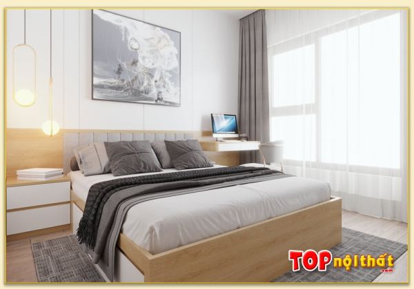 Hình ảnh Giường ngủ hiện đại thông minh gỗ công nghiệp GNTop-0179