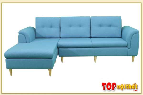 Hình ảnh Mẫu ghế sofa nỉ chữ L thiết kế thon gọn hiện đại SofTop-0279