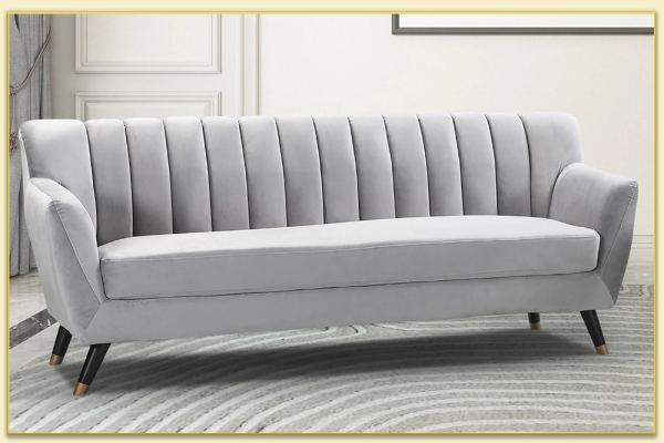 Hình ảnh Sofa văng bọc nỉ màu ghi sáng đẹp Softop-1200