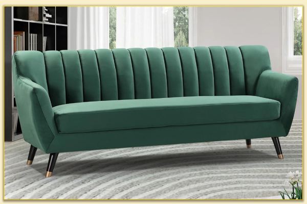 Hình ảnh Sofa văng nỉ dáng dài màu xanh lá Softop-1200