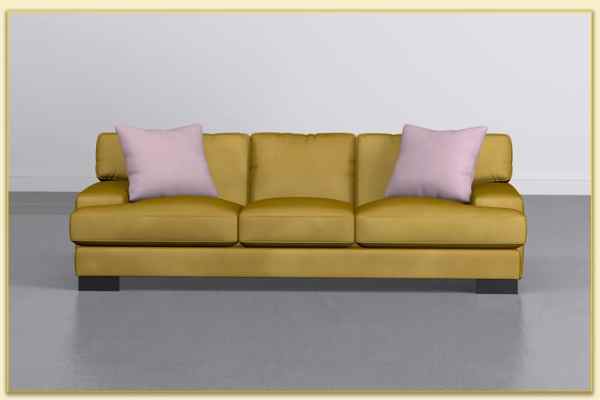 Hình ảnh Sofa văng nỉ đẹp màu vàng 3 chỗ Softop-1360