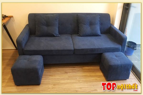 Hình ảnh Ghế sofa văng nỉ đẹp 2 chỗ kê phòng khách chung cư SofTop-0113