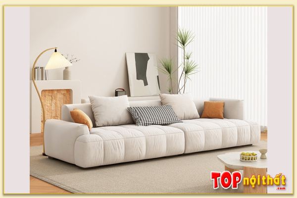 Hình ảnh Ghế sofa văng nỉ màu kem xinh xắn SofTop-0654