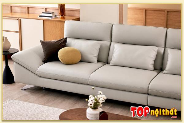Hình ảnh Góc nghiêng tay ghế sofa văng chất liệu da SofTop-0631