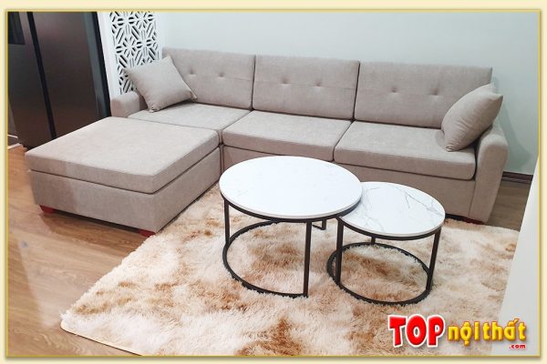 Hình ảnh Mẫu sofa góc nỉ chữ L hiện đại thiết kế đơn giản SofTop-0161
