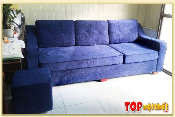 Hình ảnh Mẫu sofa nỉ văng đẹp 3 chỗ ngồi thiết kế đơn giản SofTop-0555