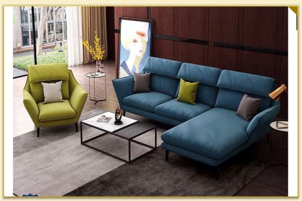 Hình ảnh Sofa góc kê sát tường phòng khách gọn gàng Softop-1462