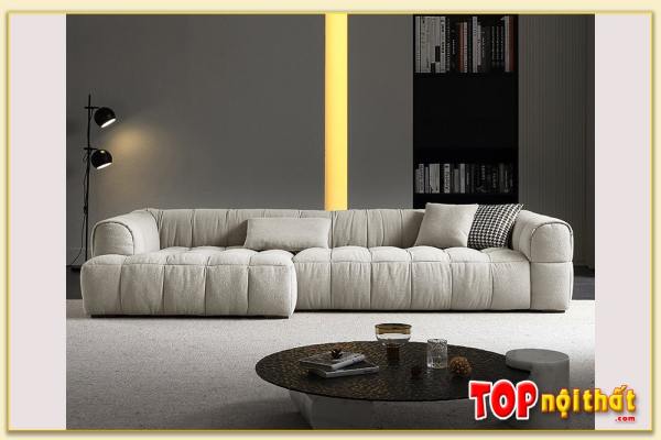 Hình ảnh Sofa góc nỉ chữ L chụp chính diện đẹp xinh SofTop-0613