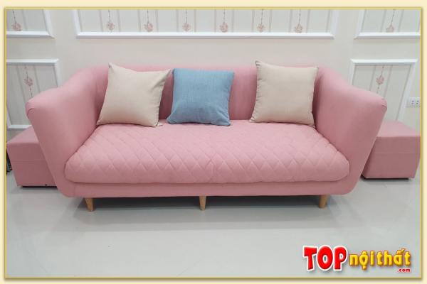 Hình ảnh Sofa văng nỉ đẹp hiện đại kê phòng khách sang trọng SofTop-0181