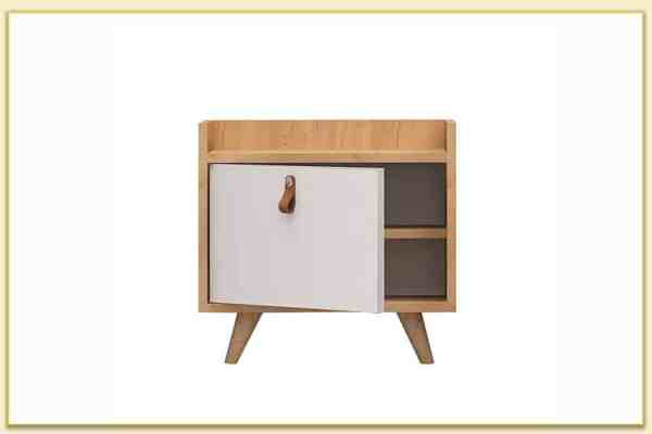 Hình ảnh tủ nhỏ đầu giường có chân gỗ hiện đại TDGTop-0098