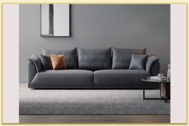 Hình ảnh Ghế sofa văng da đơn giản chụp chính diện Softop-1636