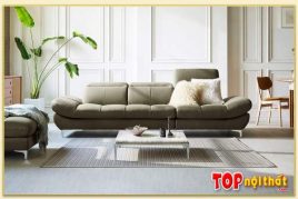 Hình ảnh Mẫu ghế sofa văng bọc nỉ 3 chỗ chụp chính diện Softop-1010